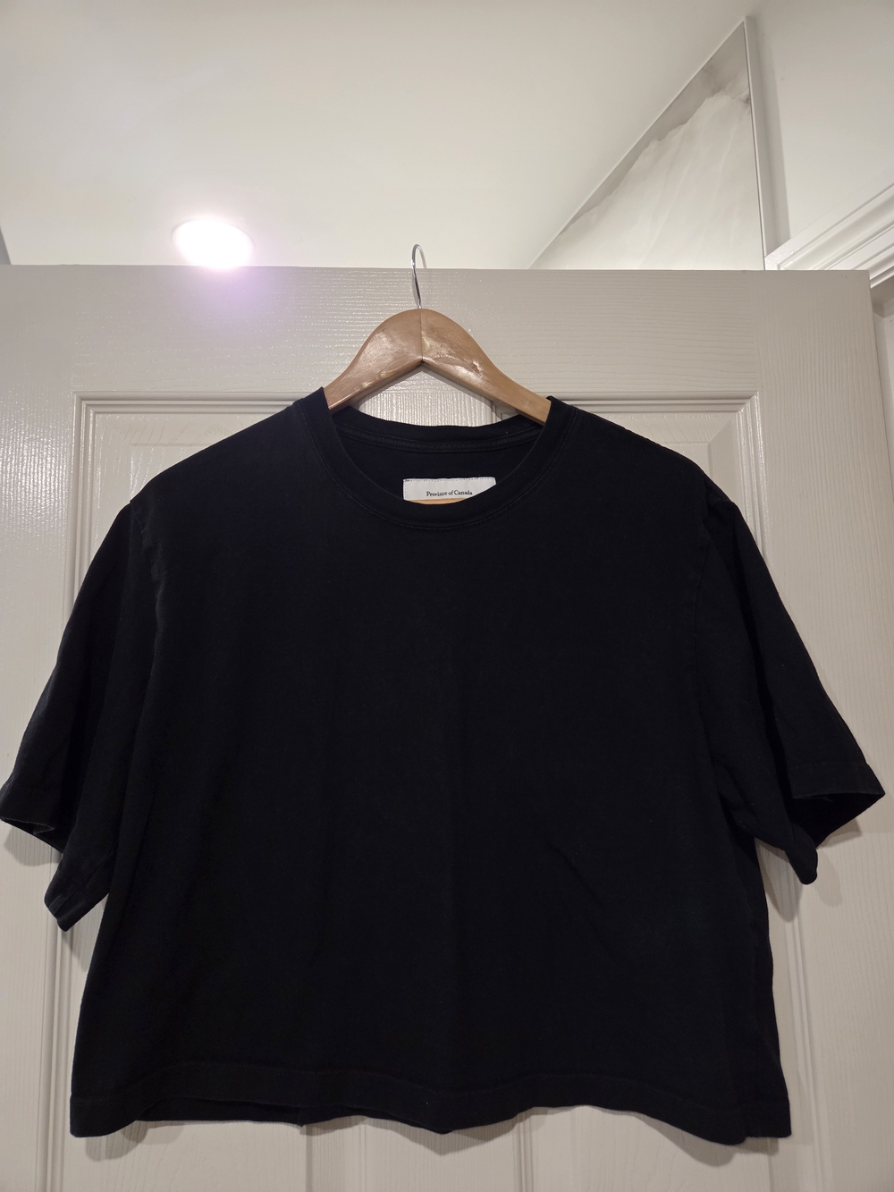 Province of Canada Monday Crop Tee Bundle Black White Size L Made in Canada - Picture 4 of 8